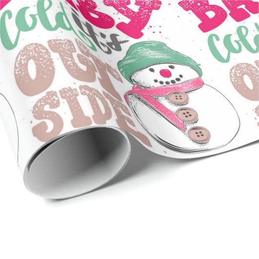 Merry kerst Snowman Cadeaupapier (Rol Hoek)