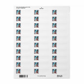 Merry kerst Snowman Etiket (Full Sheet)