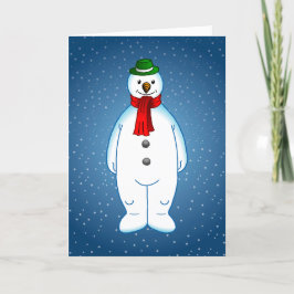 Merry kerst Snowman Feestdagen Kaart