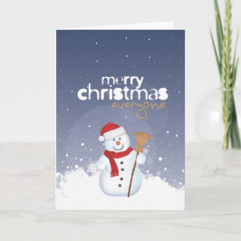 Merry kerst Snowman Feestdagen Kaart
