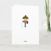 Merry kerst Snowman Feestdagen Kaart (Achterkant)