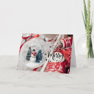 Merry kerst Snowman Feestdagen Kaart