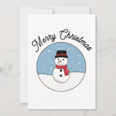Merry kerst Snowman Feestdagenkaart (Voorkant)