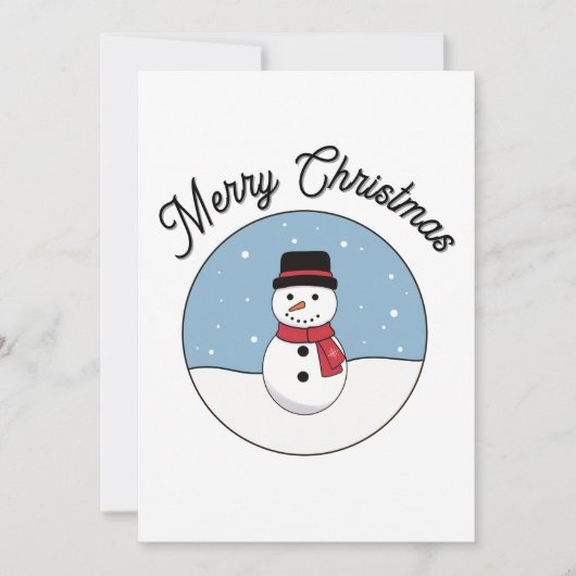 Merry kerst Snowman Feestdagenkaart (Voorkant)