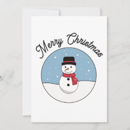 Merry kerst Snowman Feestdagenkaart