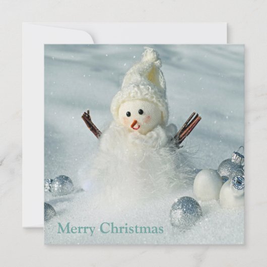 Merry kerst Snowman Feestdagenkaart (Voorkant)