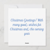 Merry kerst Snowman Feestdagenkaart (Achterkant)