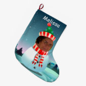 Merry kerst Snowman Grote Kerstsok (Voorkant (Hangend))