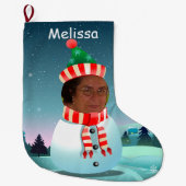 Merry kerst Snowman Grote Kerstsok (Voorkant)