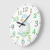 Merry kerst Snowman Grote Klok (Hoek)