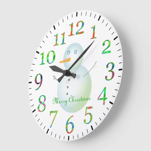 Merry kerst Snowman Grote Klok (Hoek)