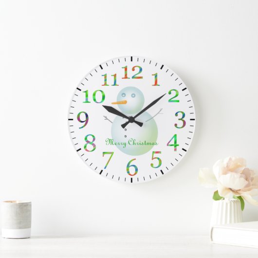 Merry kerst Snowman Grote Klok (Huis)