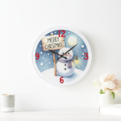 Merry kerst Snowman Grote Klok (Huis)