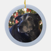 Merry kerst Snowman Keramisch Ornament (Achterkant)