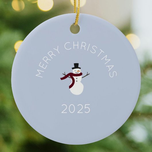 Merry kerst Snowman Keramisch Ornament