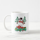 Merry kerst Snowman Koffiemok (Links)