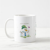 Merry kerst Snowman Koffiemok (Links)