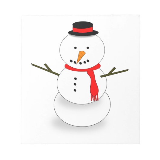 Merry kerst Snowman Notitieblok (Voorkant)