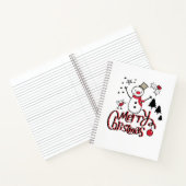 Merry kerst Snowman Notitieboek (Binnen)