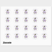 Merry kerst Snowman Ronde Sticker (Vel)
