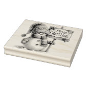 Merry kerst Snowman Rubberstempel (Stempel)
