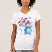 Merry kerst Snowman T-shirt (Voorkant)