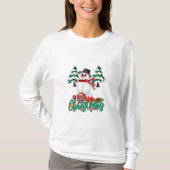 Merry kerst Snowman T-shirt (Voorkant)