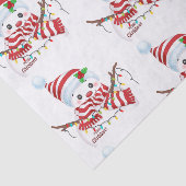 Merry kerst Snowman Tissuepapier (Detail)