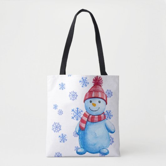 Merry kerst Snowman Tote Bag (Voorkant)