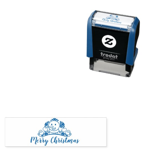 Merry kerst Snowman Zelfinktende Stempel (In situ)