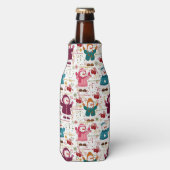 Merry kerst Snowmen Flesjeskoeler (Fles Voorkant)