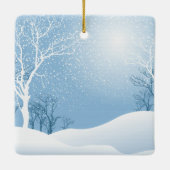 Merry kerst Snowmen Keramisch Ornament (Achterkant)