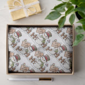 Merry kerst Snowmen Tissuepapier (Geschenk)