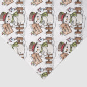 Merry kerst Snowmen Tissuepapier (Detail)