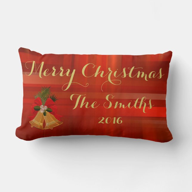 Merry kerst Soft Red Pset Pillow Kussen (Voorkant)