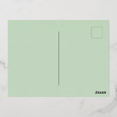 Merry kerst Sparking Frost Evergreen Branch Folie Feestdagen Briefkaart (Achterkant)