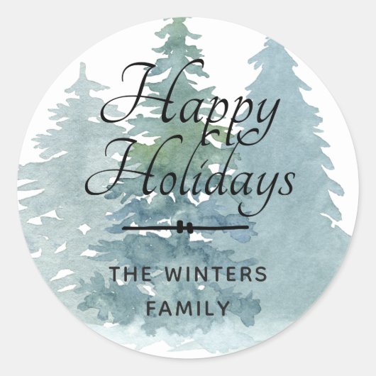 Merry kerst, speciaal ontworpen envelop ronde sticker (Voorkant)