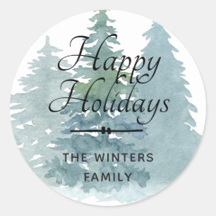 Merry kerst, speciaal ontworpen envelop ronde sticker