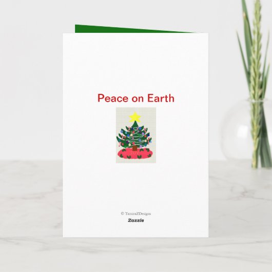 Merry kerst Special Daughter Girl Pink Pet Feestdagen Kaart (Achterkant)