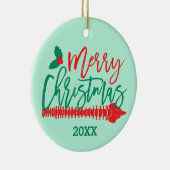 Merry kerst Spine Holly Chiropractic Keramisch Ornament (Rechts)