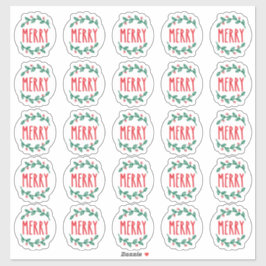 "Merry"-Kerst stickers