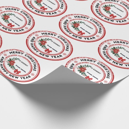 Merry kerst stickers cadeaupapier (Hoek)