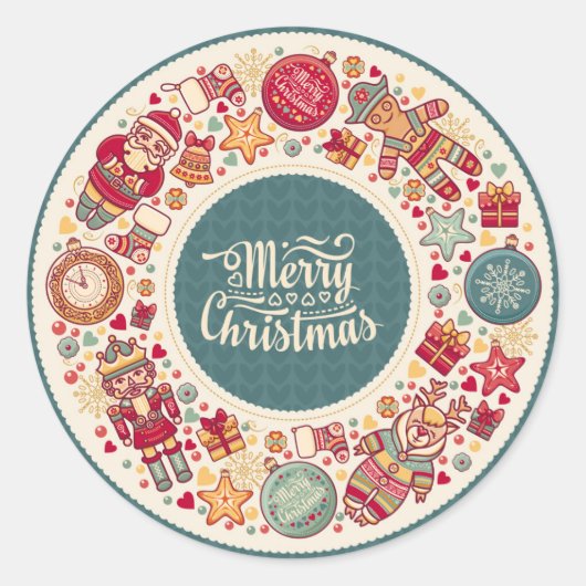 MERRY Kerst stickers & labels (Voorkant)