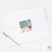 Merry kerst Stickers Noordpool (Envelop)