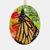 Merry kerst Sunshine Monarch Butterfly Keramisch Ornament (Rechts)
