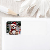 Merry kerst Teddy Bear Etiket (Insitu)