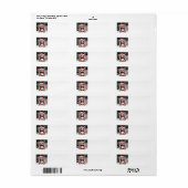 Merry kerst Teddy Bear Etiket (Full Sheet)