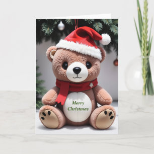 Merry kerst Teddy Bear Feestdagen Kaart