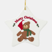 Merry kerst Teddy Bear Keramisch Ornament (Voorkant)