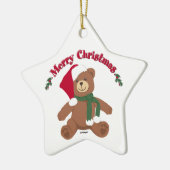 Merry kerst Teddy Bear Keramisch Ornament (Links)